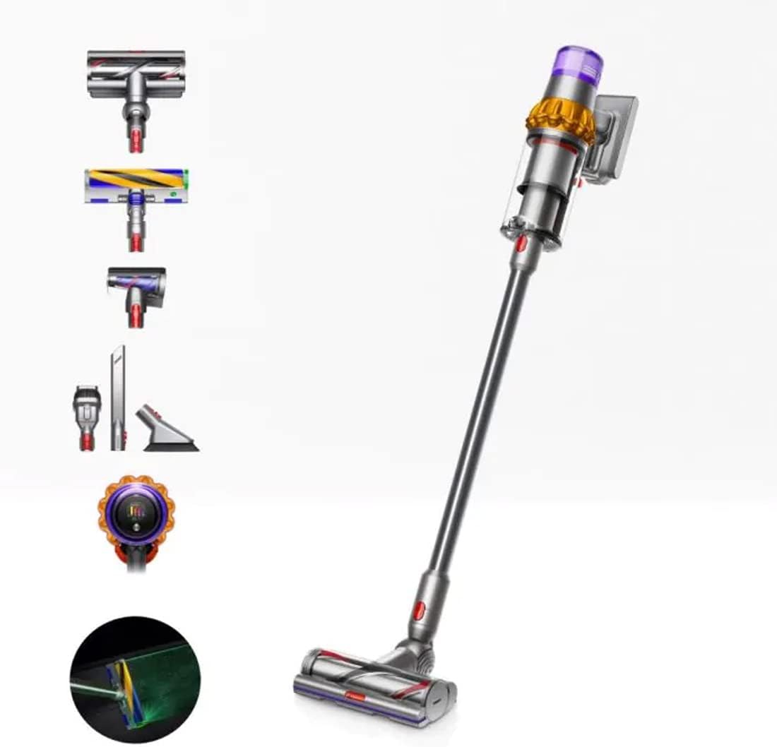 51858Rcx07L._AC_SL1100_ Dyson V15 Detect™ Absolute Cordless Vacuum Cleaner (Yellow/Nickel) - Image 1