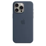 Apple iPhone 15 Pro Silicone Case with MagSafe - Storm Blue