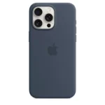 Apple iPhone 15 Pro Silicone Case with MagSafe - Storm Blue - Image 3
