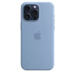 Apple iPhone 15 Pro Silicone Case with MagSafe - Winter Blue - Image 4
