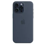 Apple iPhone 15 Pro Silicone Case with MagSafe - Storm Blue - Image 4